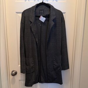 Love Tree Charcoal Plaid Blazer